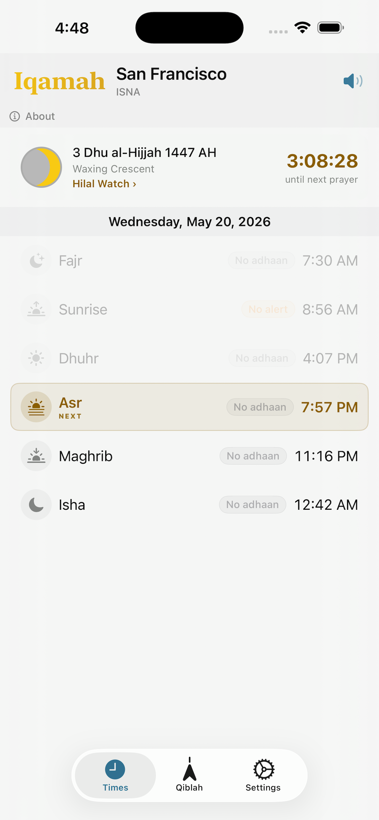 Main screen